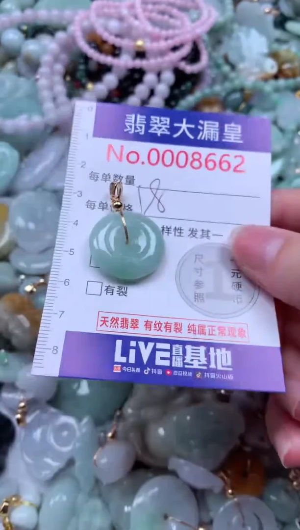 翡翠未镶嵌吊坠(不含链)8662