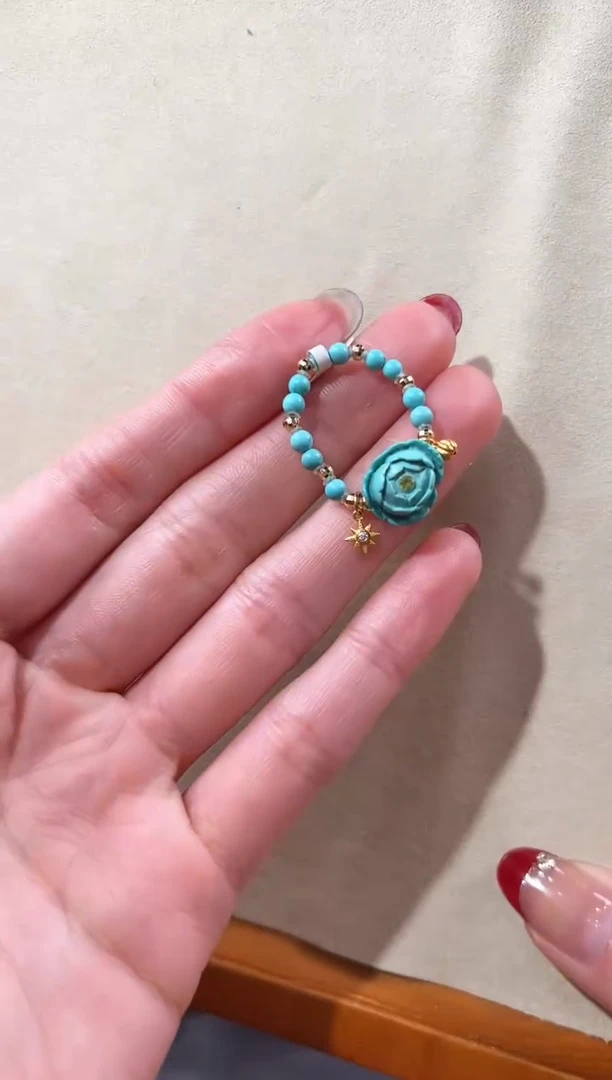 【闪购商品】绿松石戒指18K金镶嵌绿松石戒指