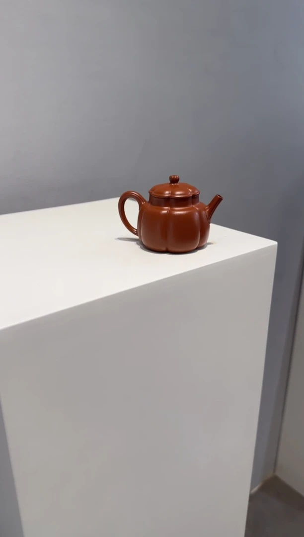 茶壶紫砂安*繁花 朱泥
