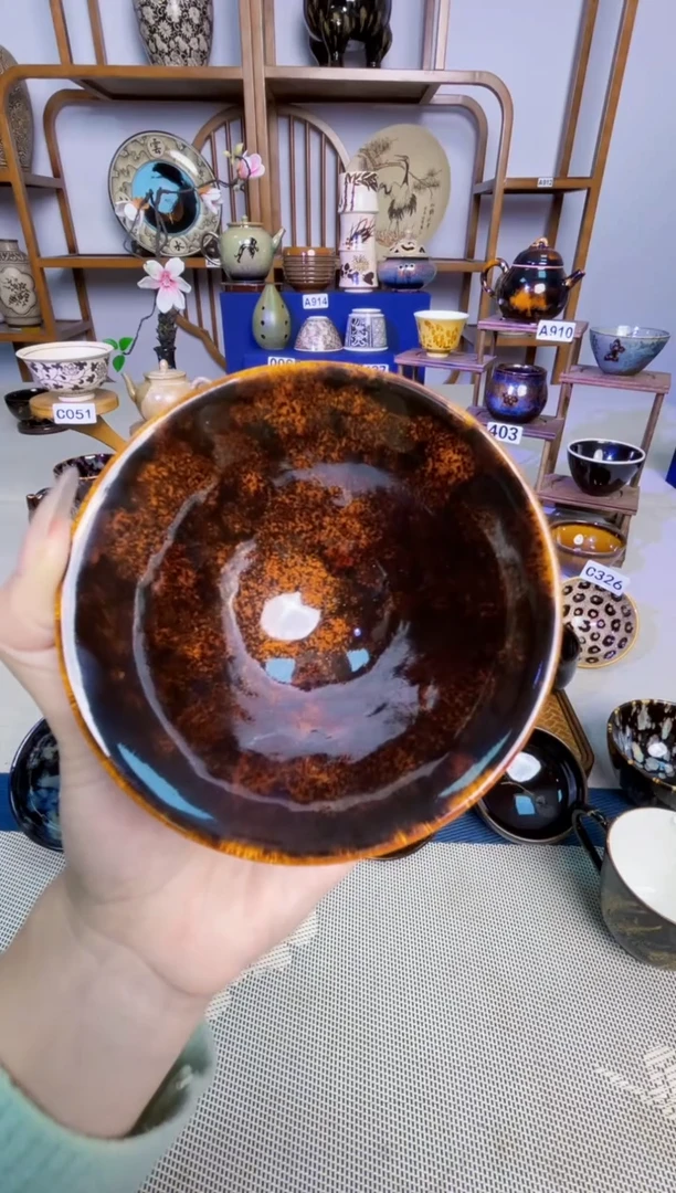 仁**空【特价斗笠带帽盏】非遗大师手工高温瓷特价款