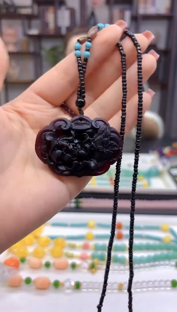 【闪购商品】琥珀毛衣链未镶嵌M675