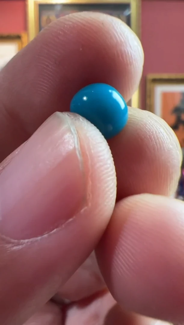 未镶嵌绿松石.90号  绿松石配饰套装ylp7.4*6mm