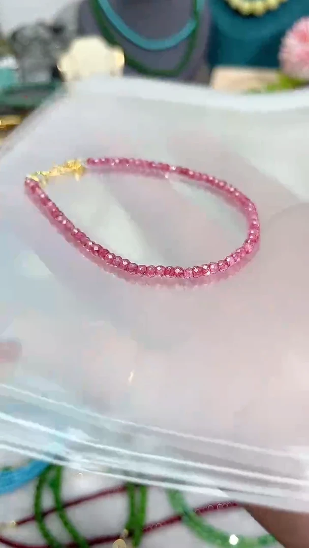 【闪购商品】蓝宝石手链银S925镶嵌帕帕拉恰