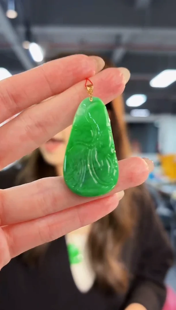 【闪购商品】翡翠颈饰18K金镶嵌缅料A货/支持复检/一件