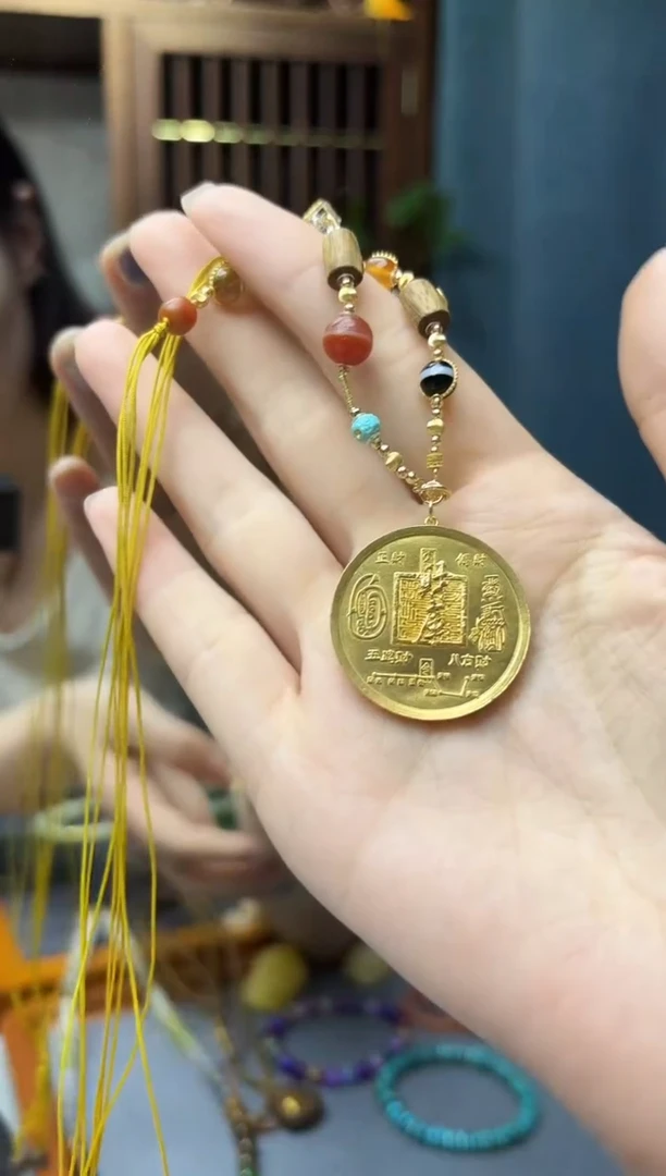 颈饰18K金18K金圆牌吊坠ZX
