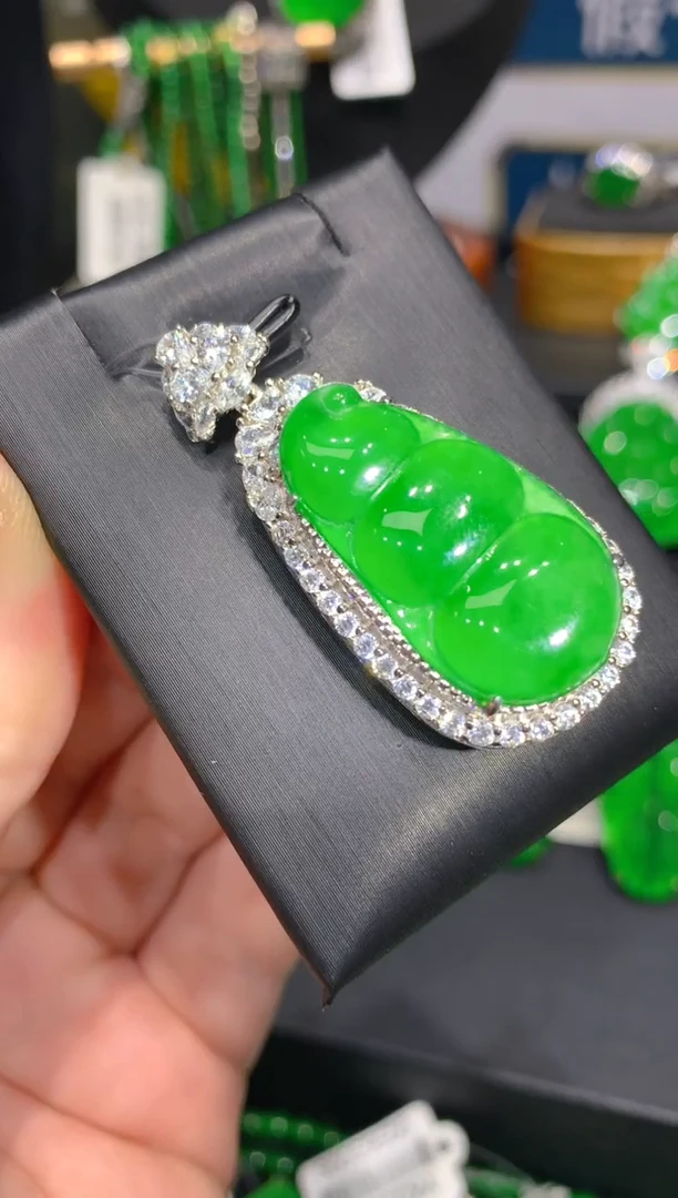 颈饰银S925镶嵌翡翠22一季