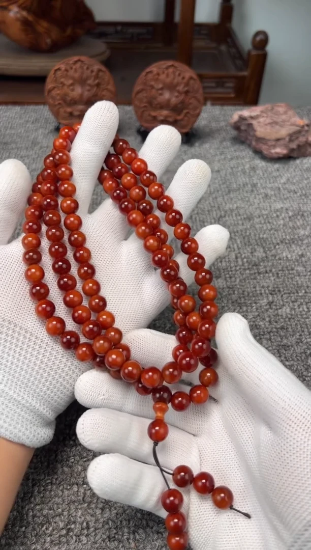 柏木（崖柏）1.0*108圆珠红泥膏 质感天花板