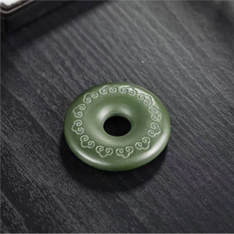 宜兴紫砂茶宠绿泥平安扣手把件盖置茶玩茶具配件批发