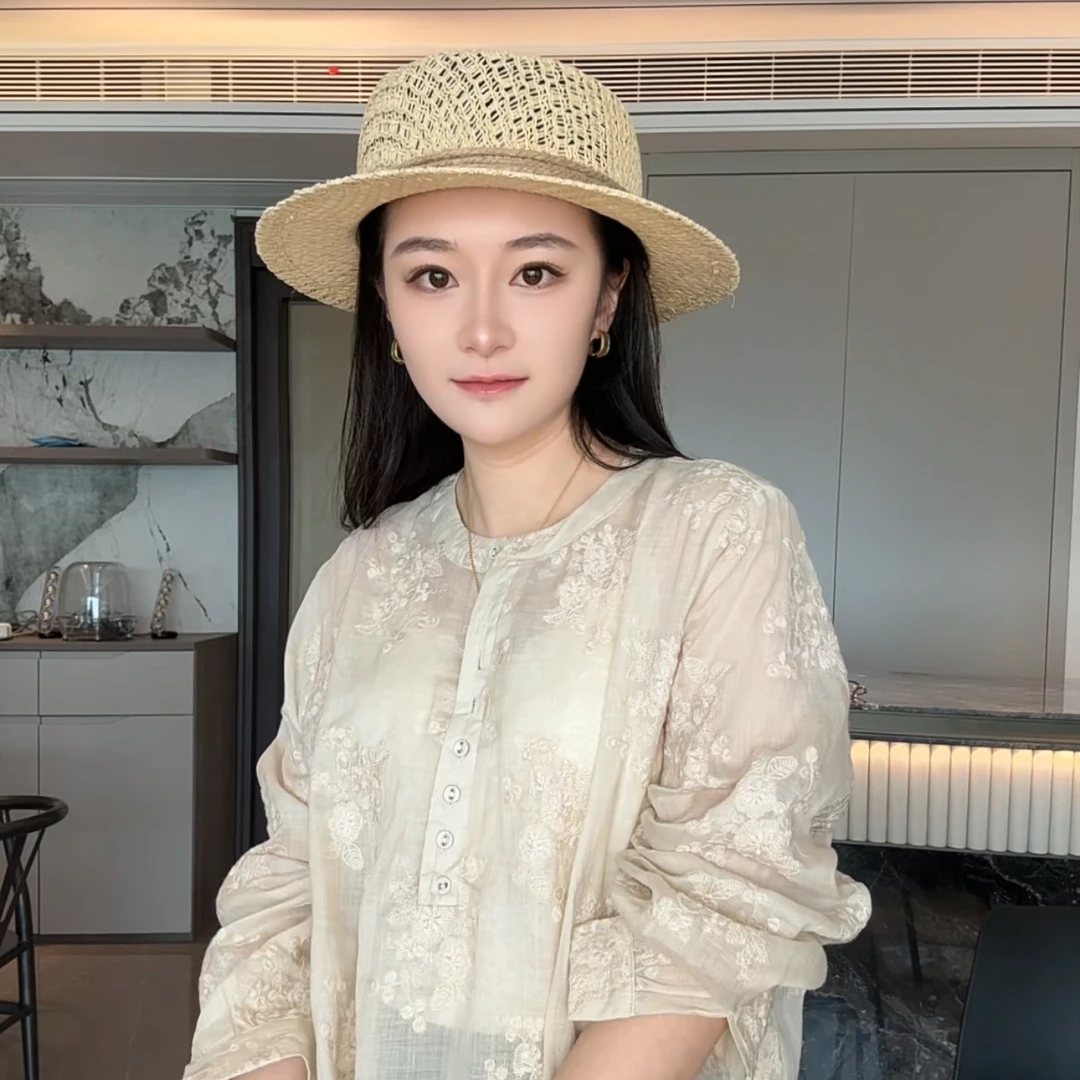 【DAIDAI专属】奢华韵味 长袖通勤刺绣衬衫法式宽松绣花提花 DDM331