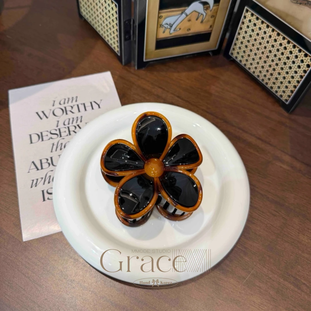 「花语漫漫」-韩国24冬季新款大抓夹鲨鱼夹后盘发抓夹