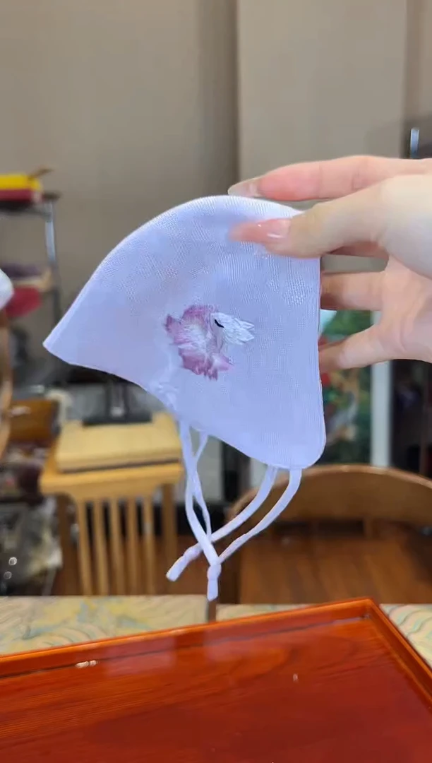 刺绣苏绣手工刺绣100桑蚕丝面罩