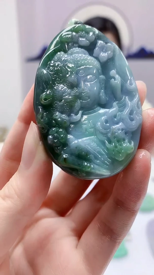 【闪购商品】定制翡翠未镶嵌0405zm-毛货挂件佛17