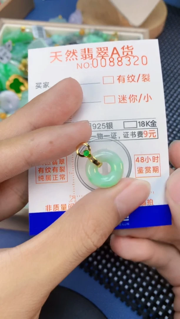 翡翠未镶嵌吊坠(不含链)1