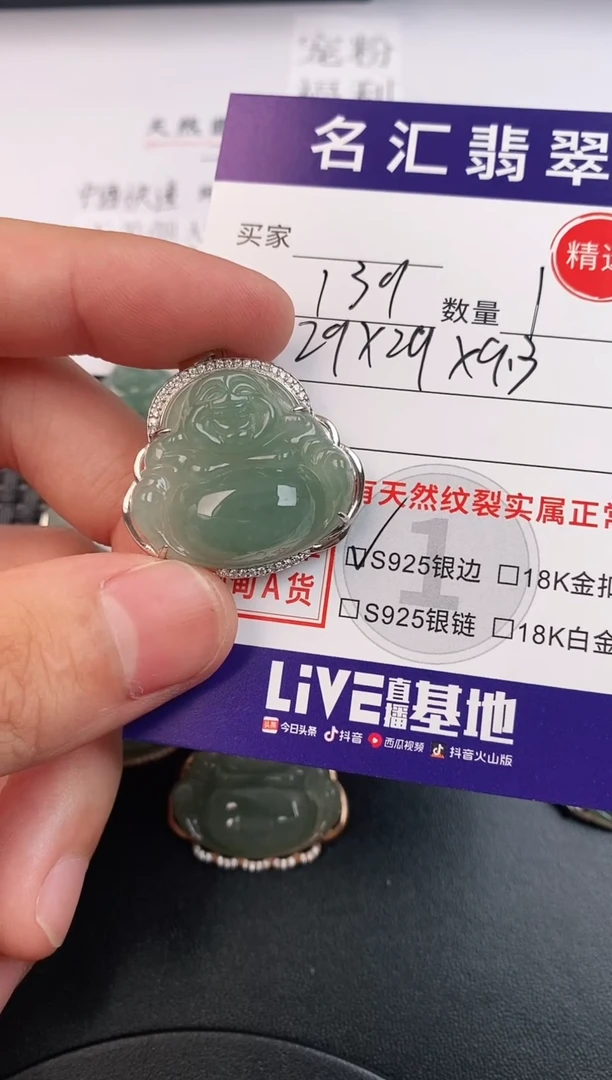 翡翠银S925镶嵌颈饰·