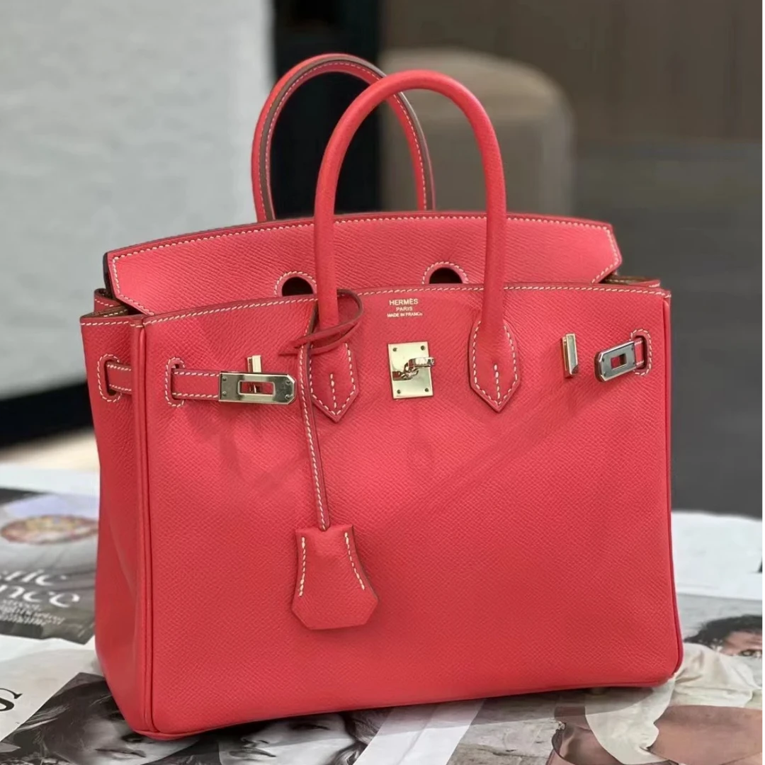 95新 Hermes/爱马仕 bk30手提包/斋普尔粉框P刻/251226DYFVL01