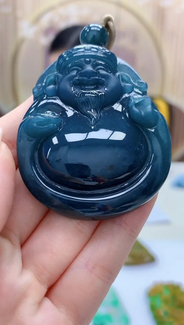 定制翡翠未镶嵌4852jw-毛货挂件54
