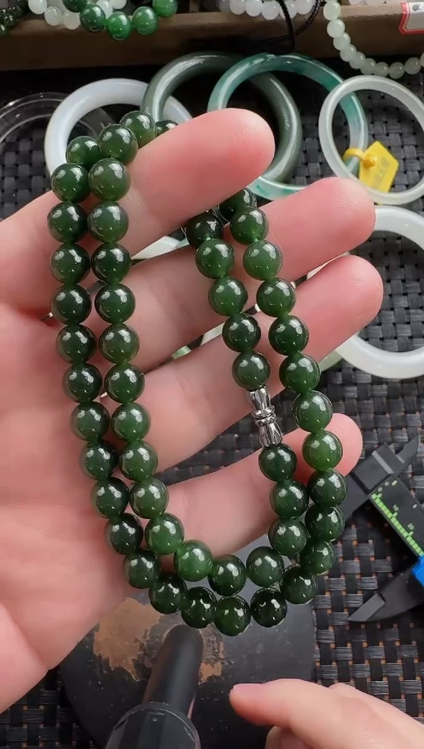 颈饰未镶嵌和田玉碧玉女神链