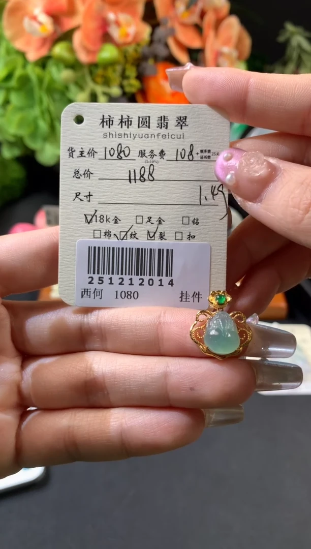 颈饰18K金镶嵌翡翠姐姐251212014