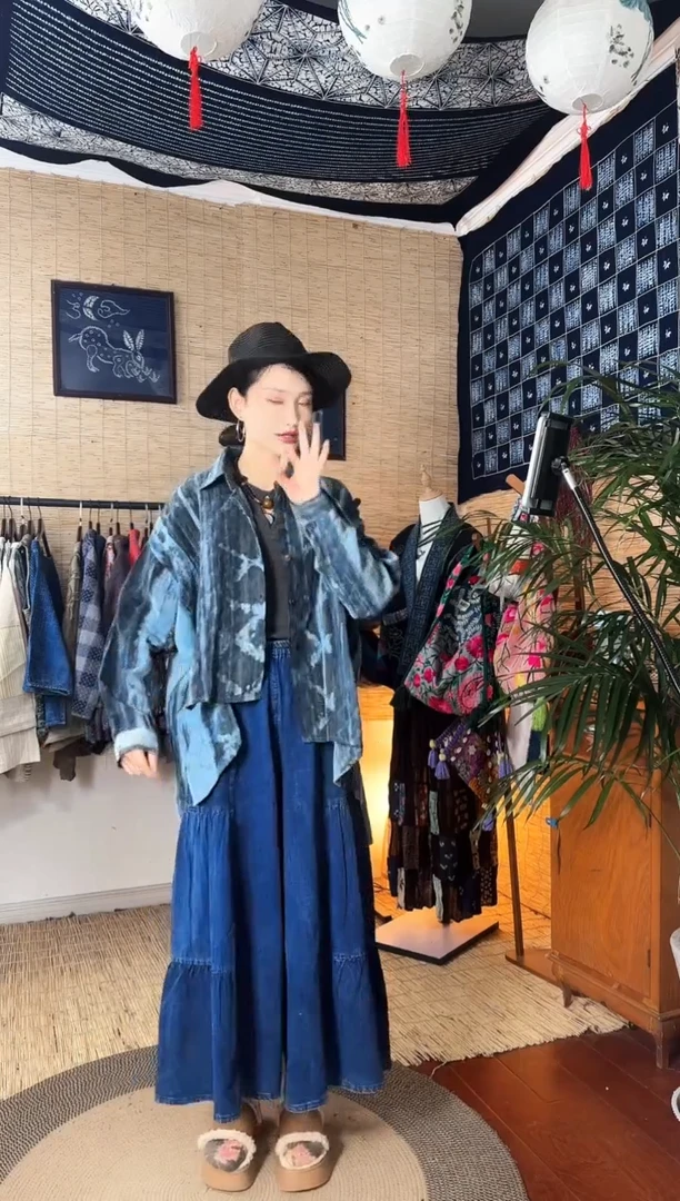 【闪购商品】设计师款深蓝裤裙