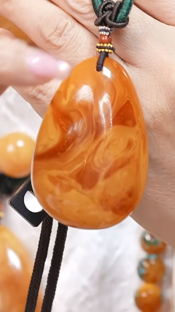 蜜蜡颈饰未镶嵌0095天然蜜蜡珠宝奇石云端妖孽全部保真