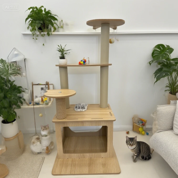 多层猫爬架猫窝一体不占地含猫抓板猫咪玩具