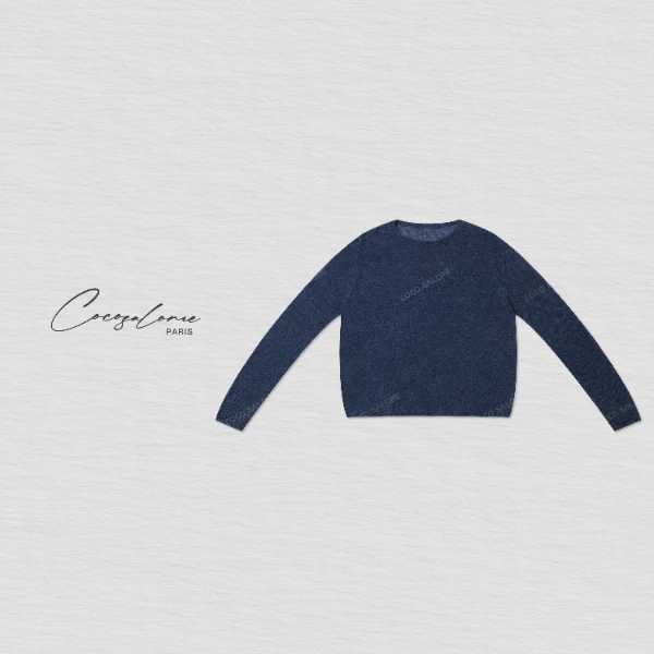 韩彬彬"罗马"羊毛+羊驼毛云触感抗皱透气轻薄抗变形针织衫2254-2