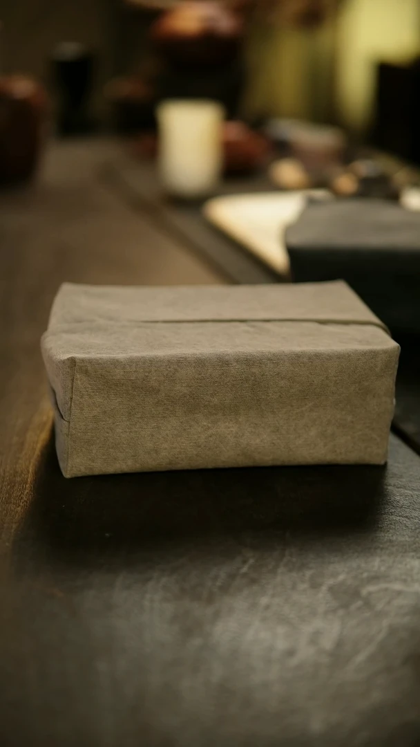 阿眠     棉布脏染纸巾包浅