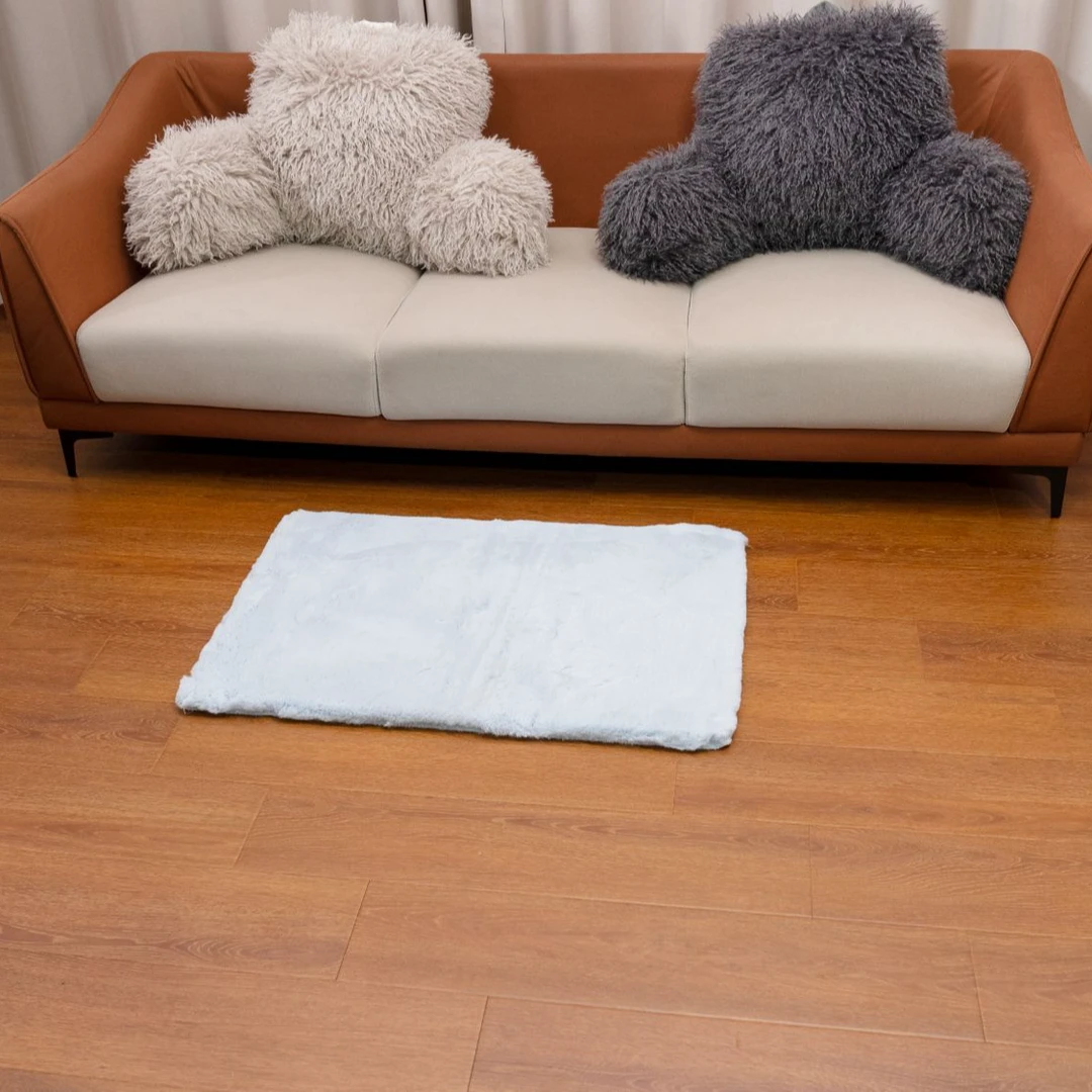 客厅地毯卧室满铺少女床边毯高级感轻奢奶蓝系沙发茶几毯整铺地垫