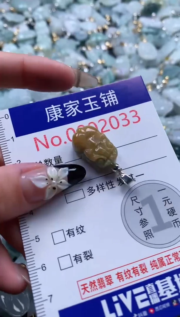 翡翠未镶嵌吊坠(不含链)2033