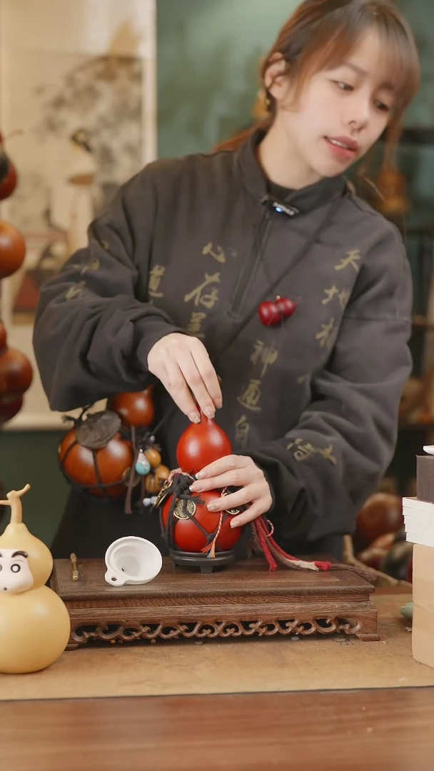 【闪购商品】58号精品天然大漆工艺防渗内胆酒葫芦~