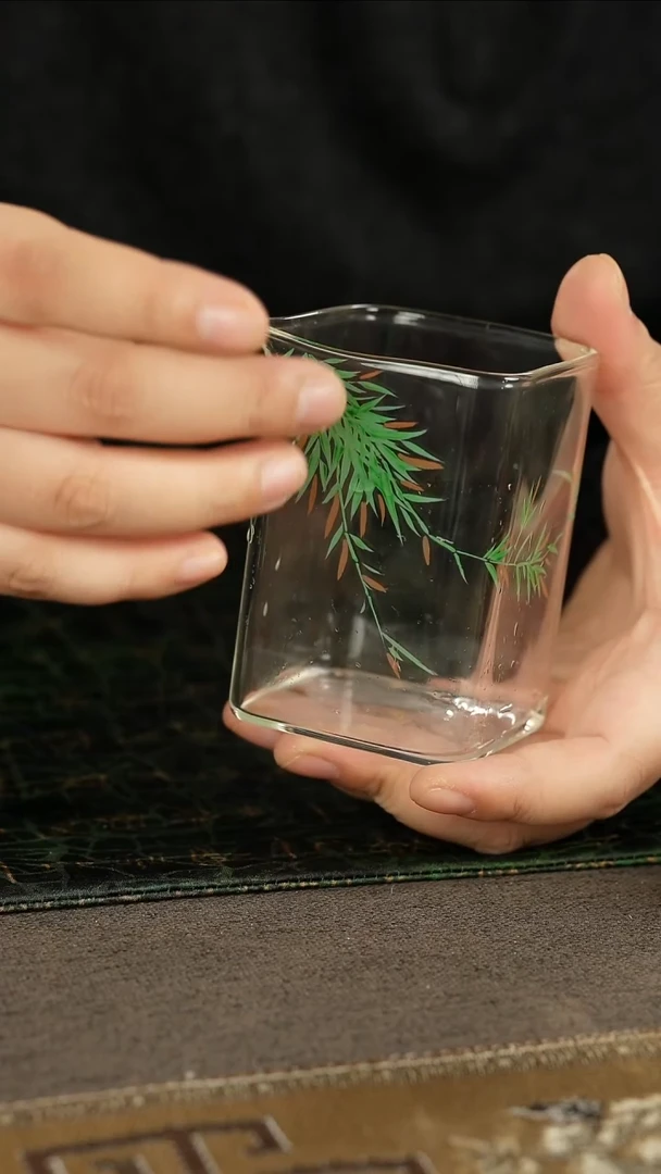 善窑厂手绘福利玻璃公道杯