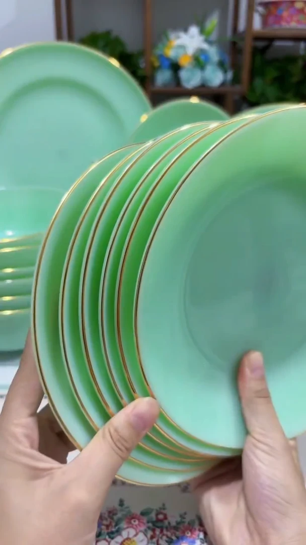 8英寸深盘6个  玉瓷【贝美】