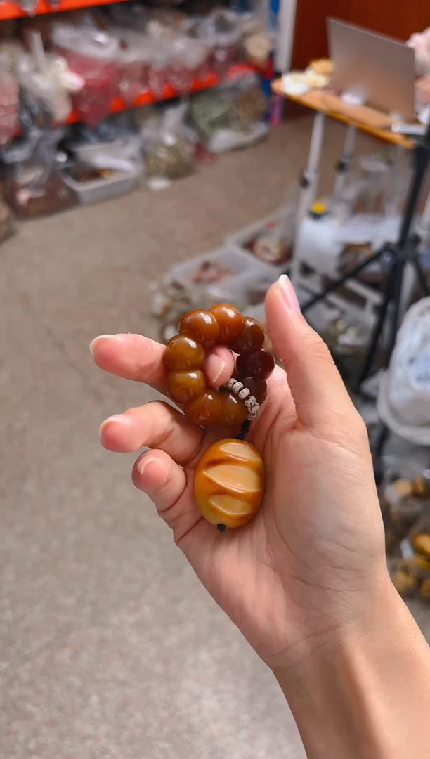 吊坠菩提根/象牙果栗子手捻带大面包