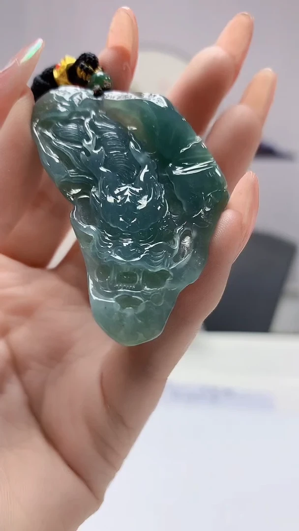 【闪购商品】定制翡翠未镶嵌4688DD-毛货挂件173