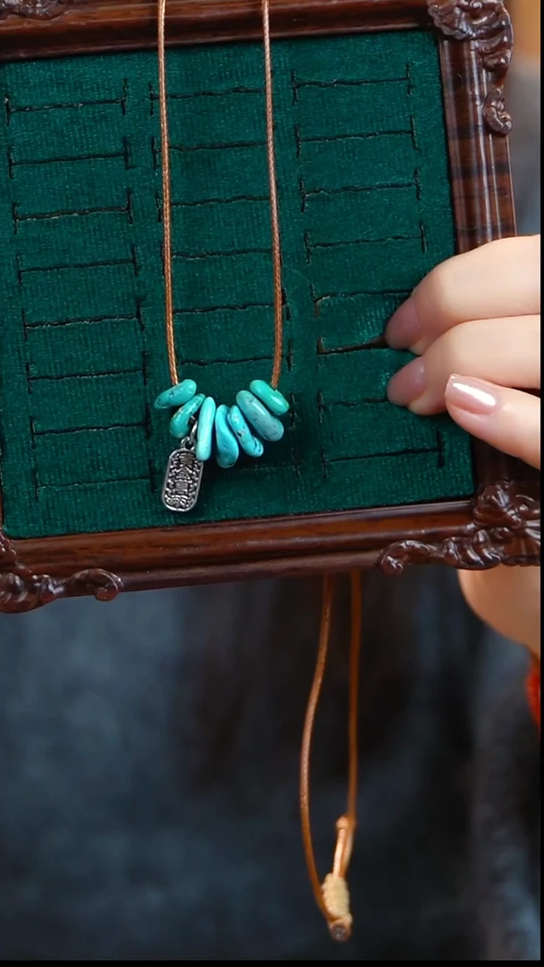 未镶嵌绿松石项链绿松