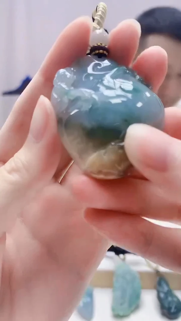 未镶嵌定制翡翠4898zm-毛货挂件17寿桃