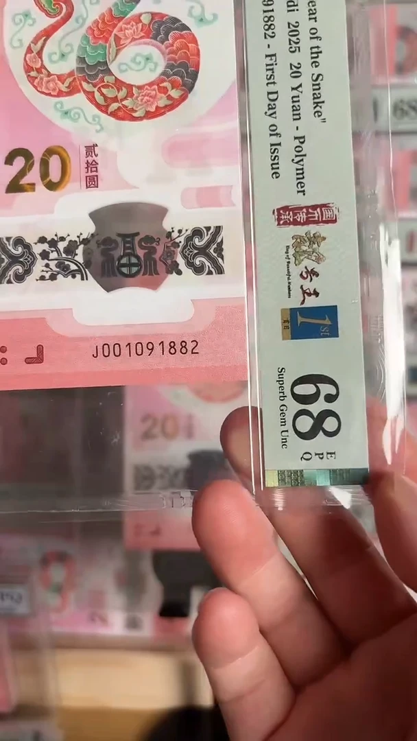 塑料蛇钞朦胧号PMG68分尾91882