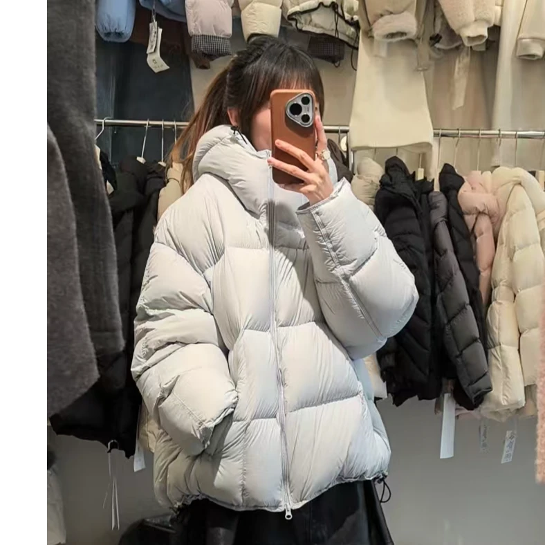 2025新款侧拉链泡芙款羽绒服