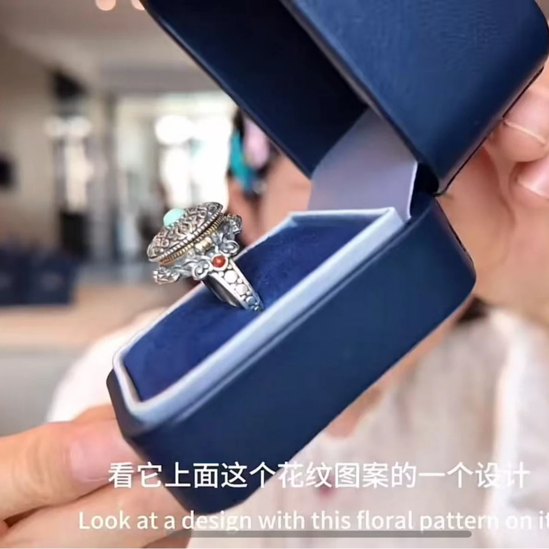 925银戒指  【童童同款】旋转活口复古/宫廷风格经典情侣精致素款