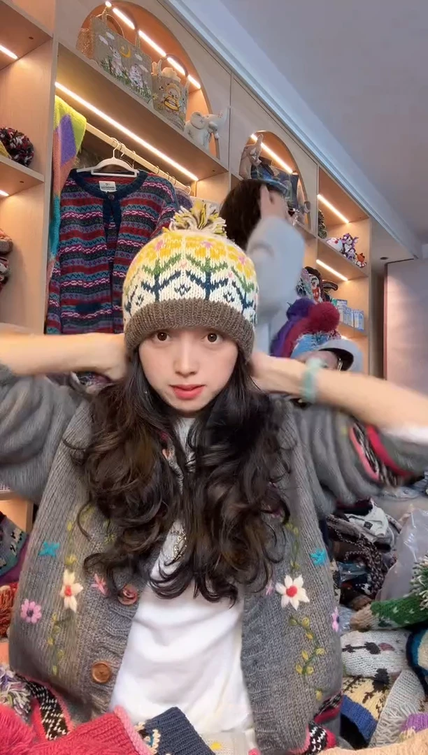 纯棉百羊毛金桂单球帽