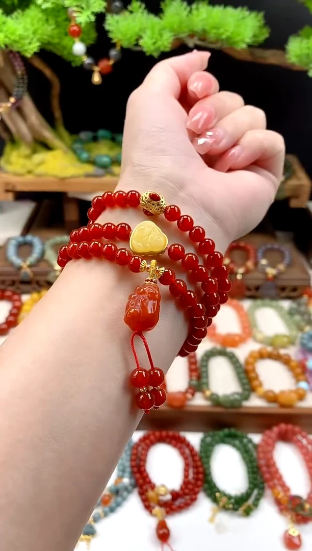 未镶嵌玛瑙手饰3圈佛公
