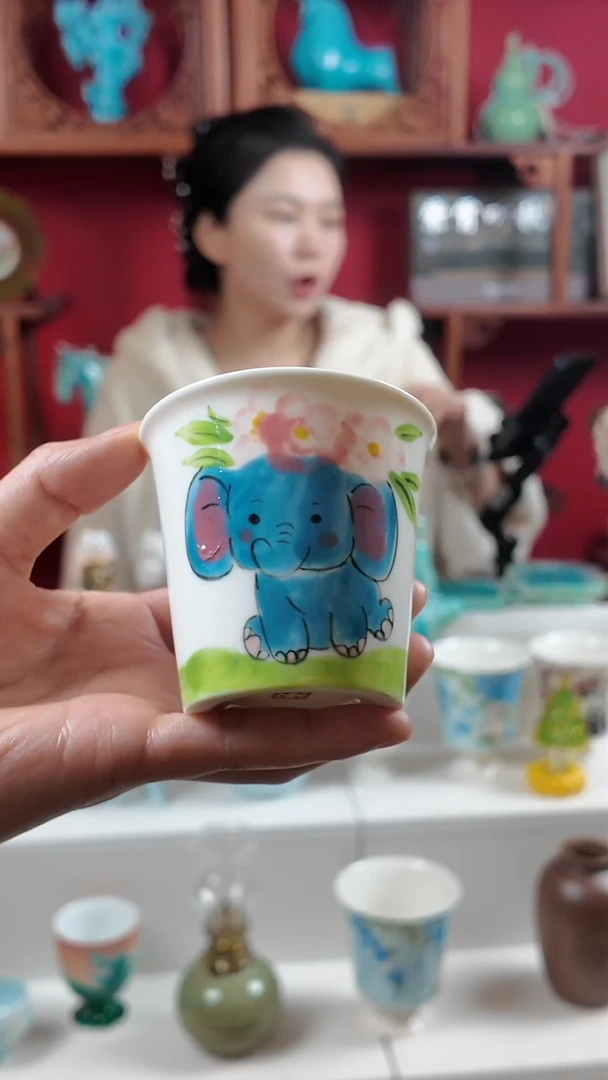 武当官窑手绘小水杯  一件多样性发货