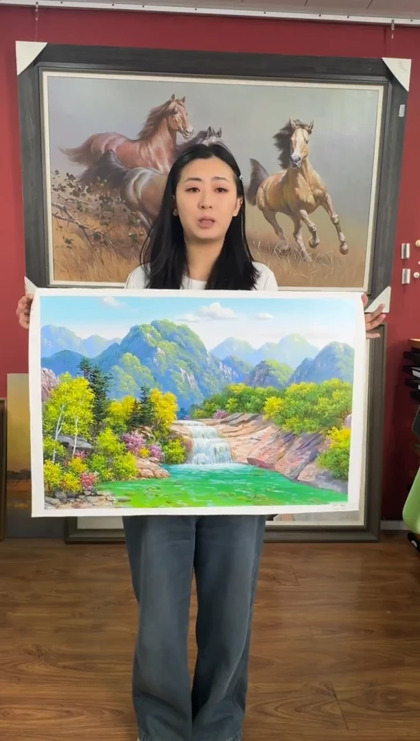 油画【48号】约50*70cm丨朝鲜原创纯手绘孤品油画丨顺丰包邮