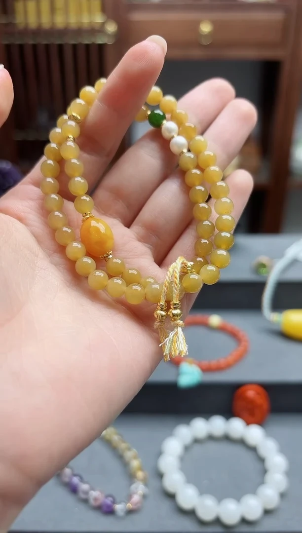 【闪购商品】和田玉手串未镶嵌糖料两圈手串XE
