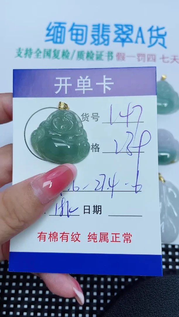 翡翠未镶嵌吊坠(赠链)147