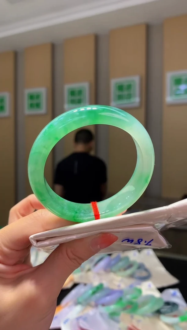 未镶嵌手镯翡翠-Q6 圈口53.4
