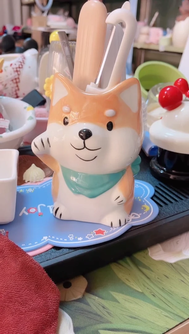 柴犬狗狗筷子筒——手工制作品质好！