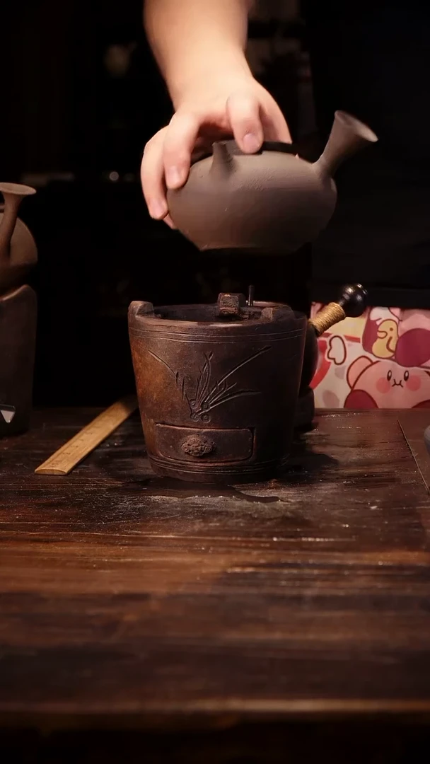 侧把天窑熏烧兰花炉纯手工