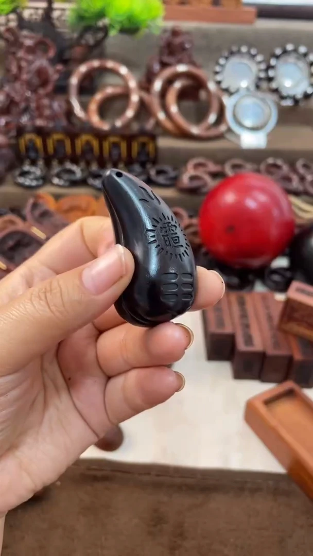 木枣木玉化日月讳5公分圣杯+说明书