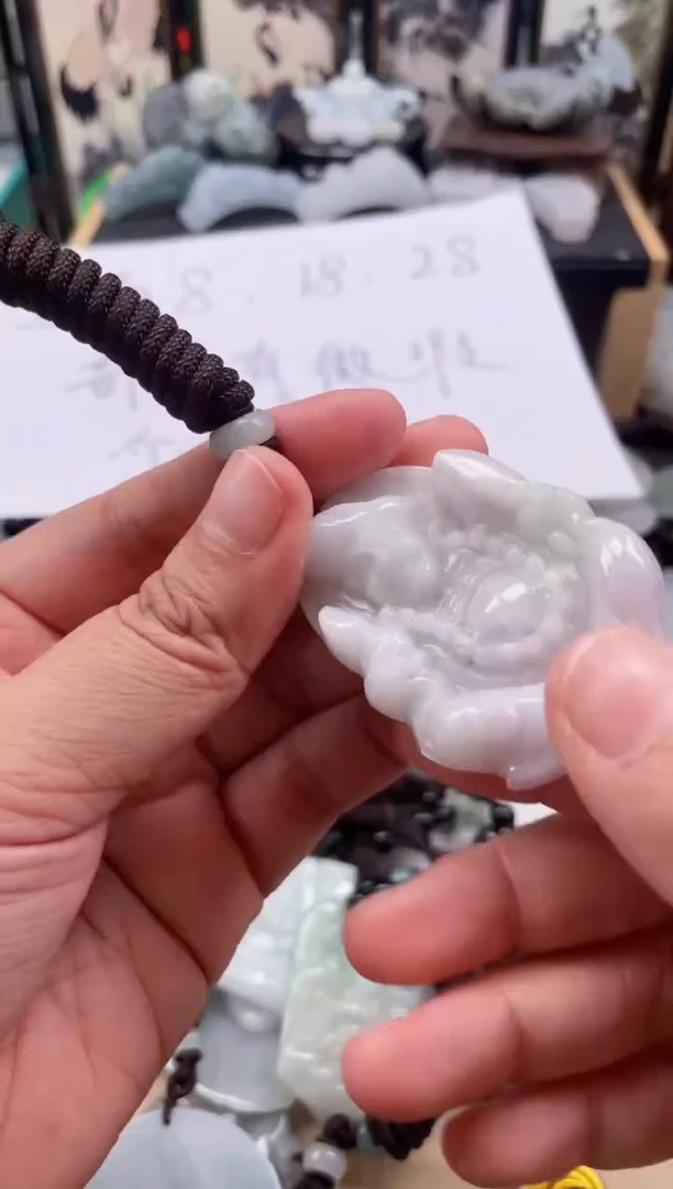 【闪购商品】翡翠颈饰未镶嵌天然缅甸A货翡翠有瑕疵145